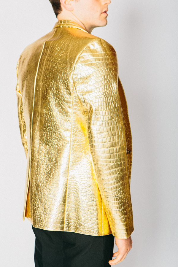 Men's Any Old Iron Golden Croc Of Shite Blazer Men's Any Old Iron Golden Croc Of Shite Blazer