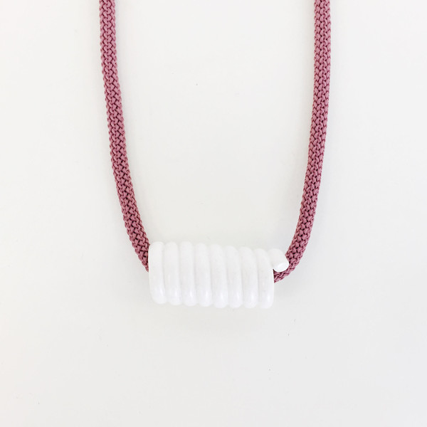 Aubrey Hornor White Coil Necklace Aubrey Hornor White Coil Necklace