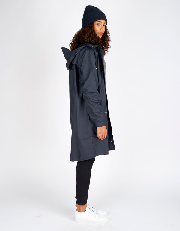 Rains Long Jacket Women's Blue Rains Long Jacket Women's Blue
