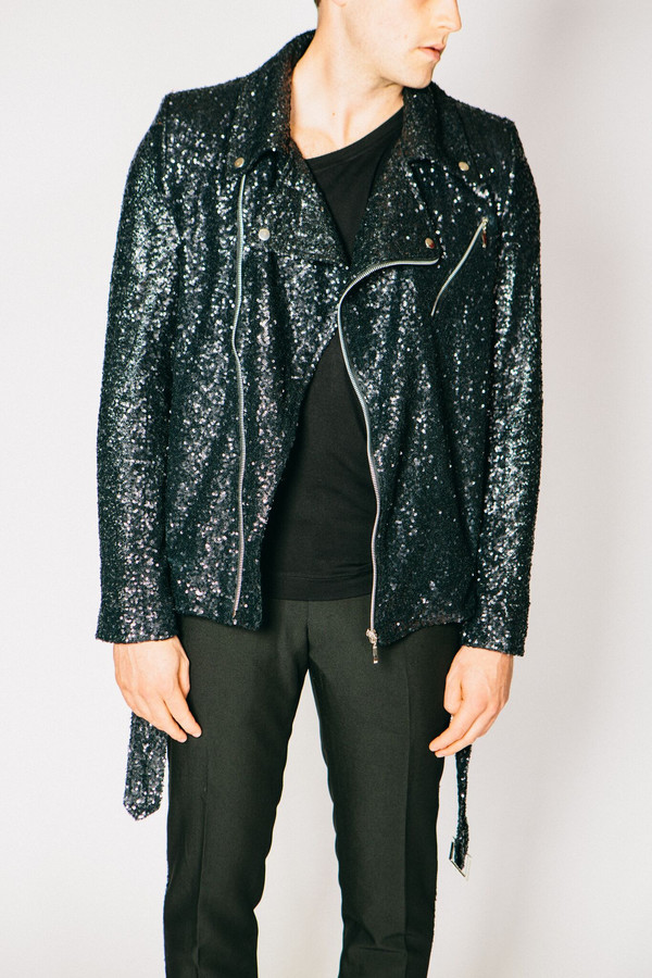 Men's Any Old Iron Sequin Biker Jacket Men's Any Old Iron Sequin Biker Jacket
