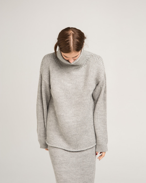 Micaela Greg Funnel Neck Alpaca Sweater Micaela Greg Funnel Neck Alpaca Sweater