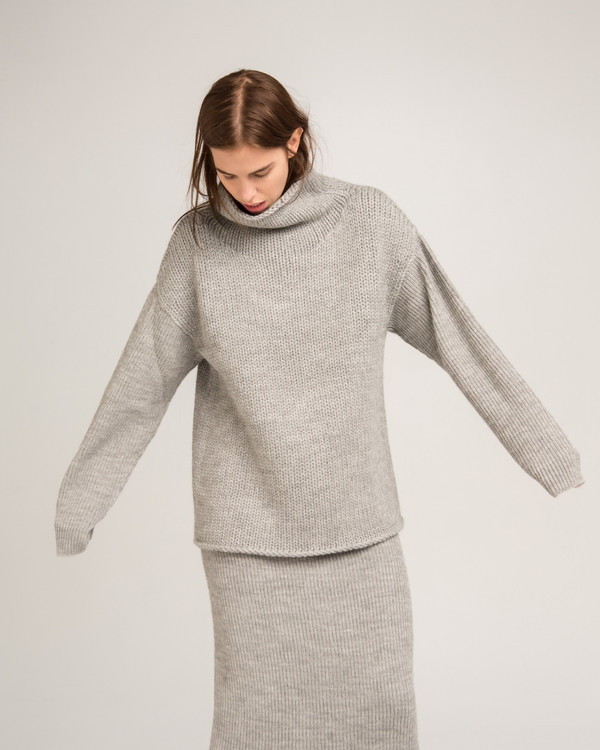 Micaela Greg Funnel Neck Alpaca Sweater Micaela Greg Funnel Neck Alpaca Sweater