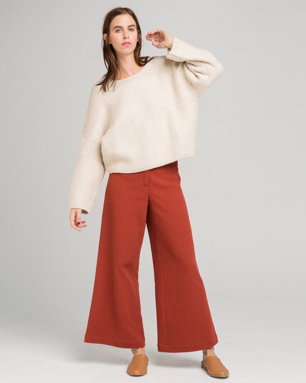 Micaela Greg Woven Stitch Alpaca Sweater Micaela Greg Woven Stitch Alpaca Sweater