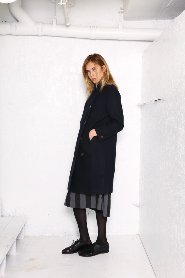 Intentionally Blank HOUSTON military coat Navy wool Intentionally Blank HOUSTON military coat Navy wool