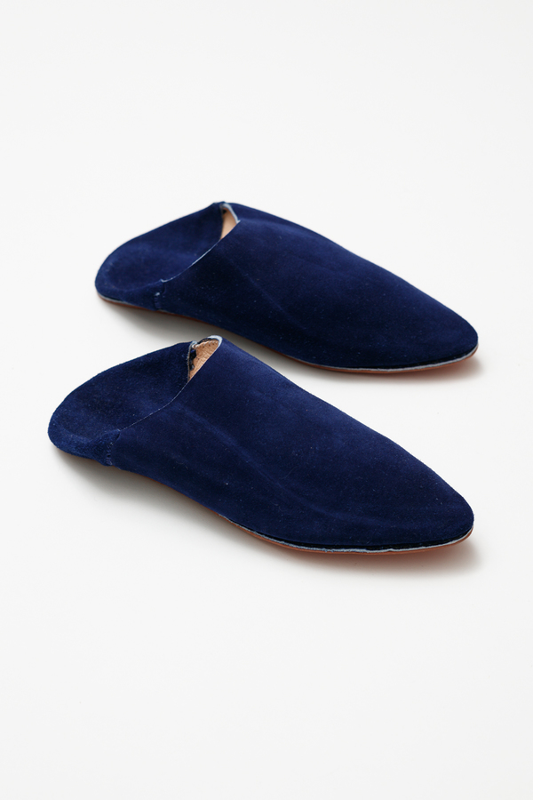 Bronze Age Massa Suede Babouche - navy Bronze Age Massa Suede Babouche - navy