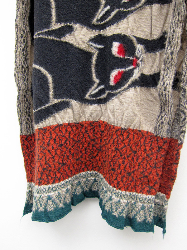 Kapital Compressed Wool Scarf, Bagdad Cat, Beige Kapital Compressed Wool Scarf, Bagdad Cat, Beige