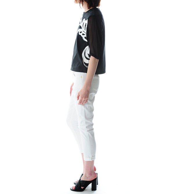 3.1 Phillip Lim Abstract Print Cropped Boxy T-Shirt 3.1 Phillip Lim Abstract Print Cropped Boxy T-Shirt