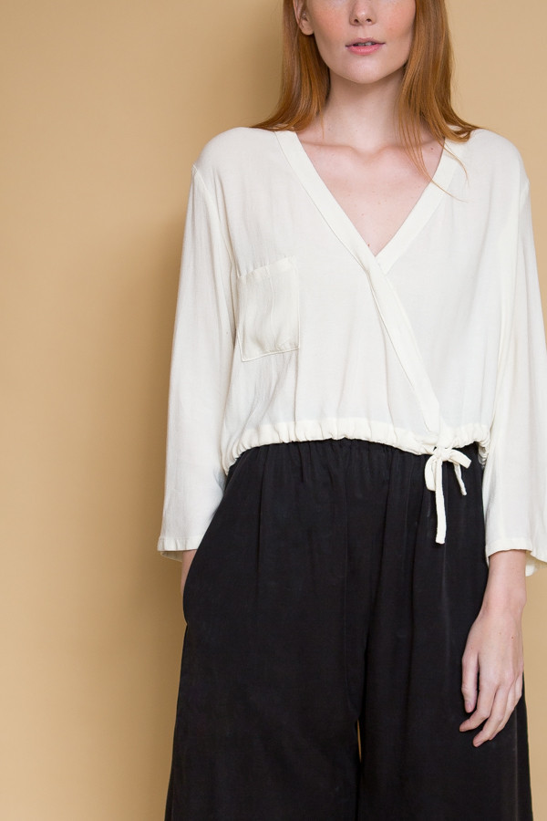 First Rite Crossover Blouse - Natural First Rite Crossover Blouse - Natural