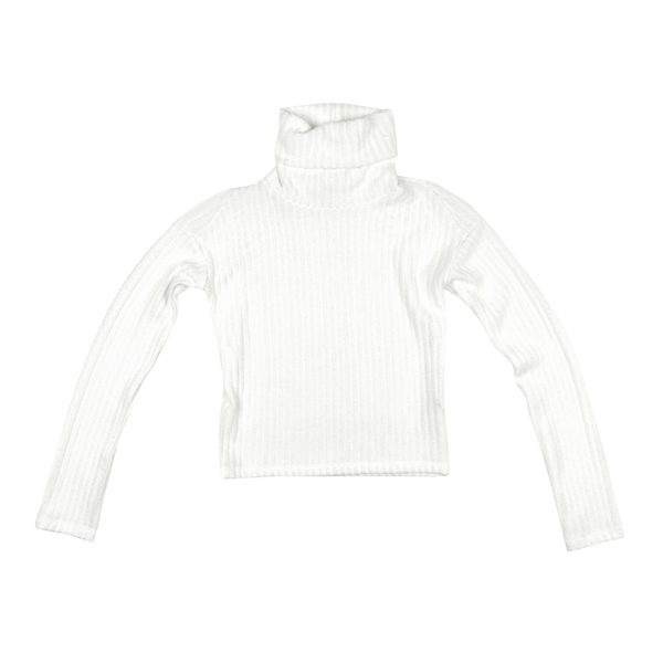 Calder Blake CLAUDINE RIB TURTLENECK - CREME Calder Blake CLAUDINE RIB TURTLENECK - CREME