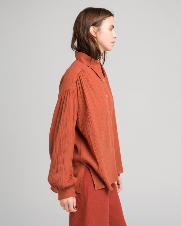 Luisa et la Luna Julie blouse in rust Luisa et la Luna Julie blouse in rust