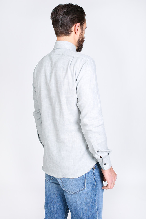 Men's Vert & Vogue Lowell Button-Up in Light Grey Men's Vert & Vogue Lowell Button-Up in Light Grey