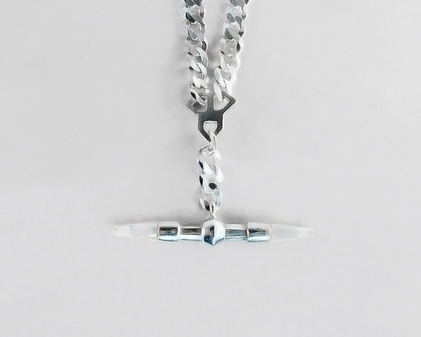 Lacar Checkmate Fob Inlay Necklace Lacar Checkmate Fob Inlay Necklace