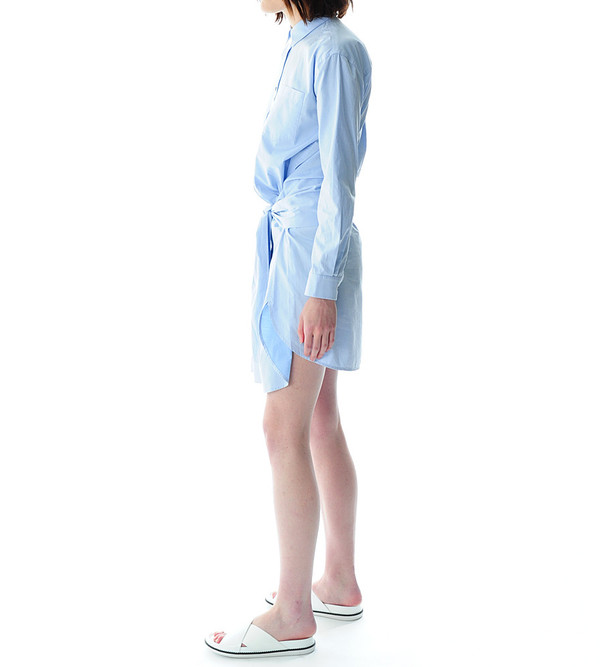 T By Alexander Wang Blue Cotton Poplin Shirt Dress T By Alexander Wang Blue Cotton Poplin Shirt Dress