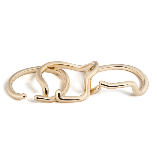 Shahla Karimi Subway Series - Set of 3 Rings Shahla Karimi Subway Series - Set of 3 Rings