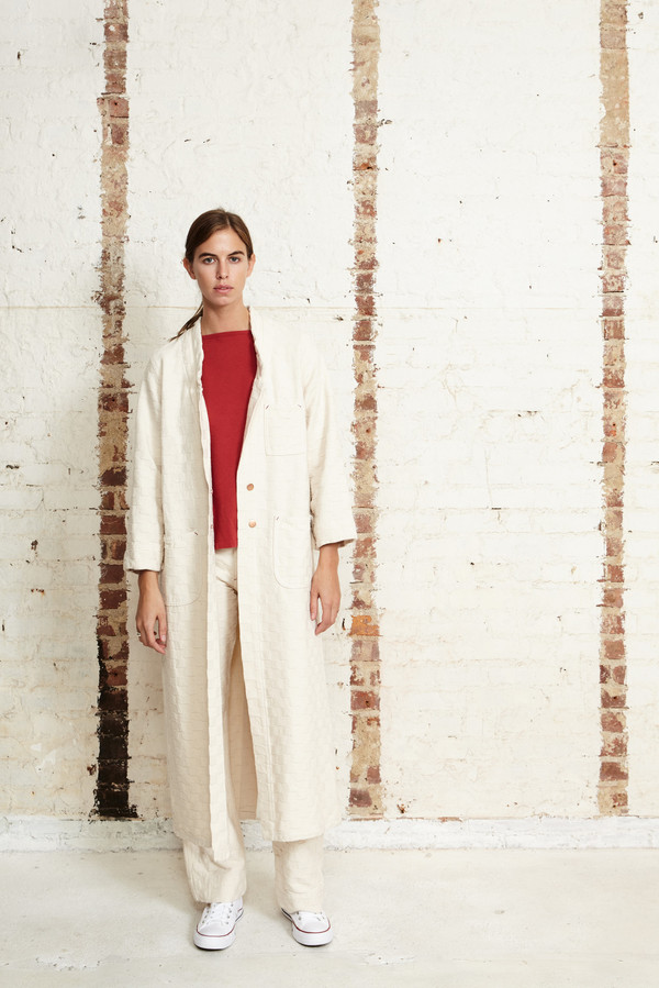Off Season NYC 001 Work Coat Checkboard Natural Off Season NYC 001 Work Coat Checkboard Natural