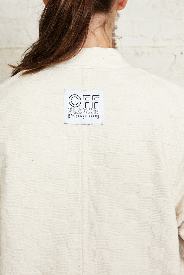 Off Season NYC 001 Work Coat Checkboard Natural Off Season NYC 001 Work Coat Checkboard Natural