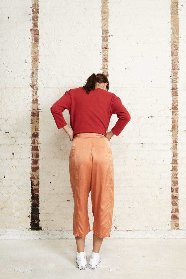 Off Season NYC Zinnia Pant Silk Satin Terracotta Off Season NYC Zinnia Pant Silk Satin Terracotta