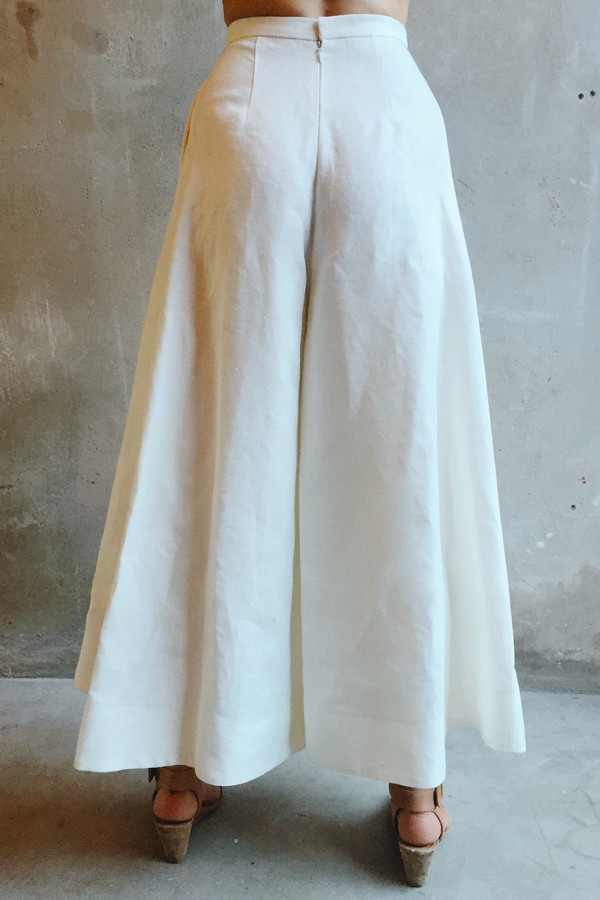 UNIFORME Caro Cropped Palazzo Pants - Belgian Linen Twill UNIFORME Caro Cropped Palazzo Pants - Belgian Linen Twill