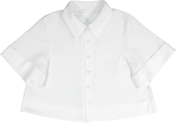 UNIFORME Hewett Cuffed Sleeve Crop Shirt UNIFORME Hewett Cuffed Sleeve Crop Shirt