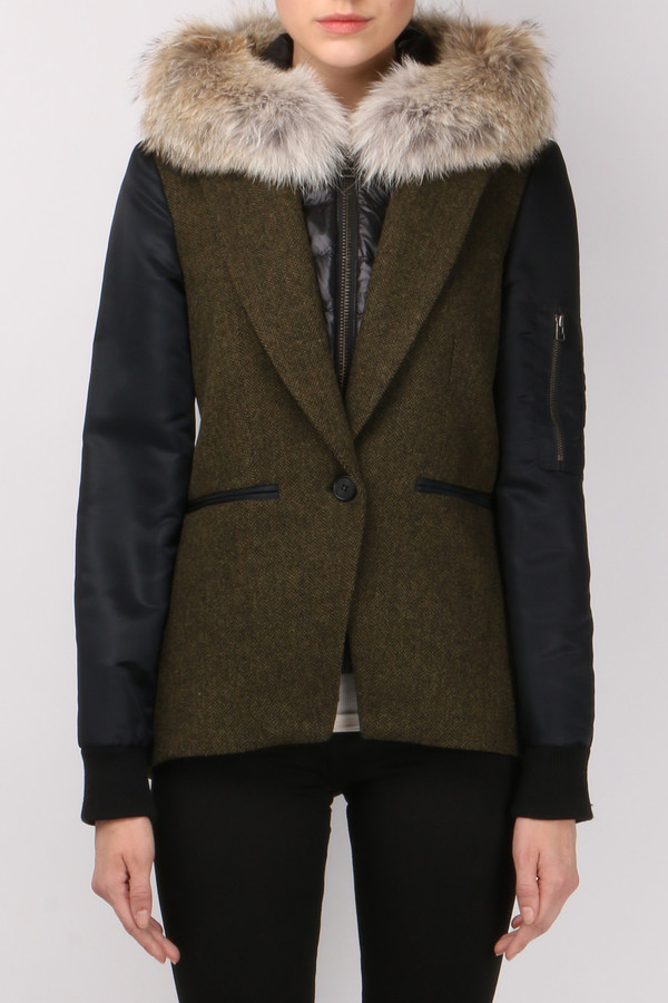 Veronica Beard Puffer Hoodie Dickey w/ Fur Veronica Beard Puffer Hoodie Dickey w/ Fur