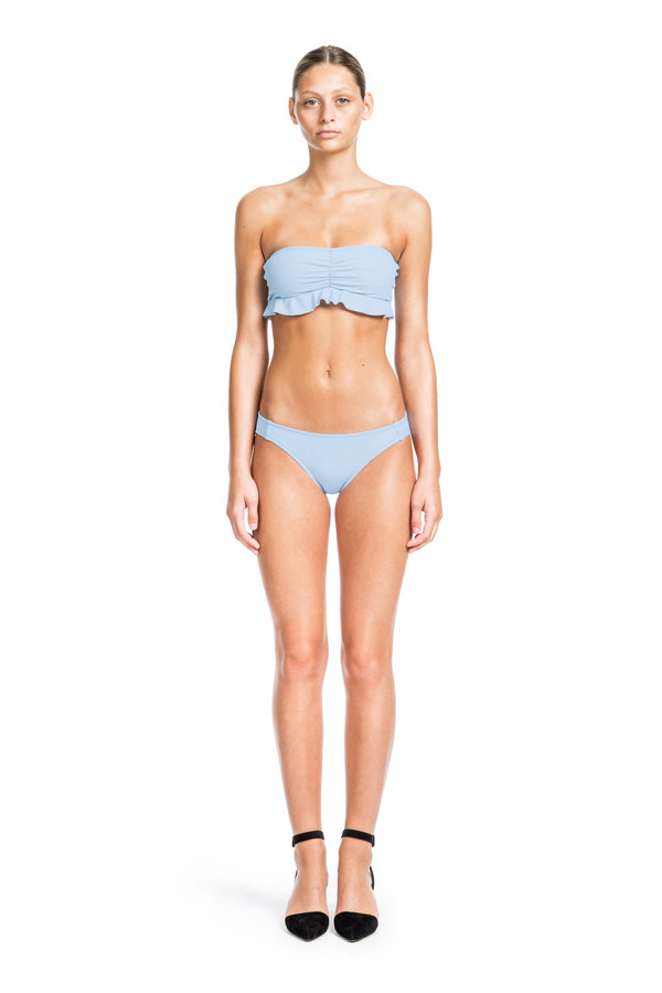 Beth Richards Chloe Top - Chambray BANDEAU WITH RUFFLE DETAIL Beth Richards Chloe Top - Chambray BANDEAU WITH RUFFLE DETAIL