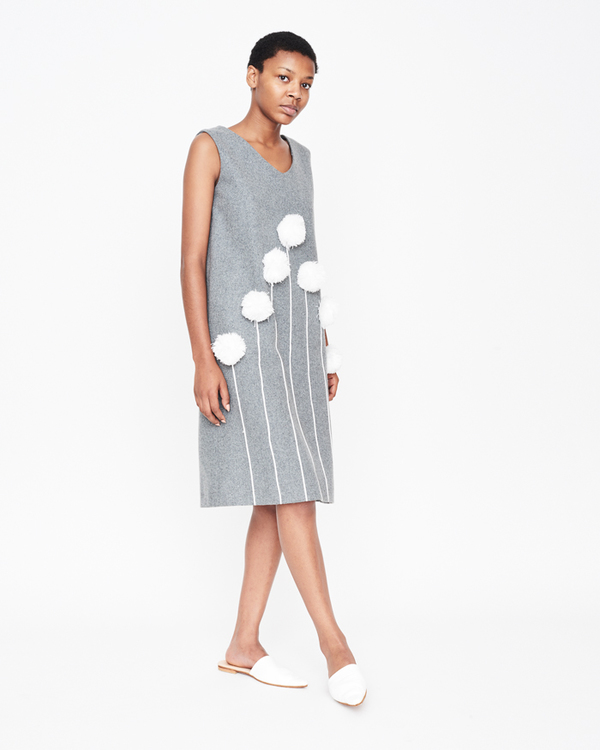 William Okpo POM-POM JERSEY DRESS William Okpo POM-POM JERSEY DRESS