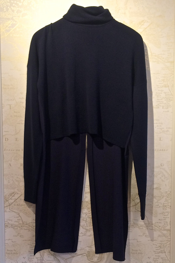 Rebecca Bree Mockneck Sweater with Silk Tails Rebecca Bree Mockneck Sweater with Silk Tails