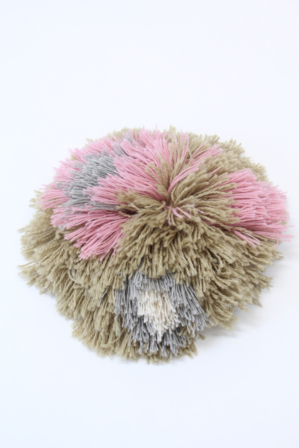 Artist Alpaca Handmade Fringe Pillow Tan & Pink Artist Alpaca Handmade Fringe Pillow Tan & Pink