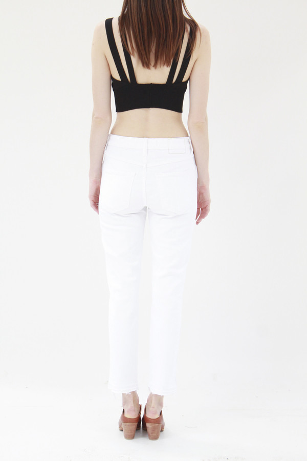 Amo Denim Babe Cropped Sea Salt White Jeans Amo Denim Babe Cropped Sea Salt White Jeans