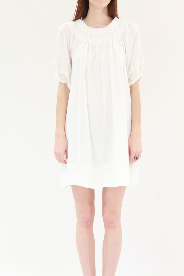 Apiece Apart Felina Off-The-Shoulder Dress Cream Apiece Apart Felina Off-The-Shoulder Dress Cream