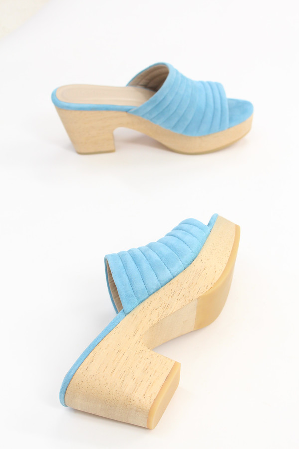 Beklina Suede Ribbed Clog Parrot Beklina Suede Ribbed Clog Parrot