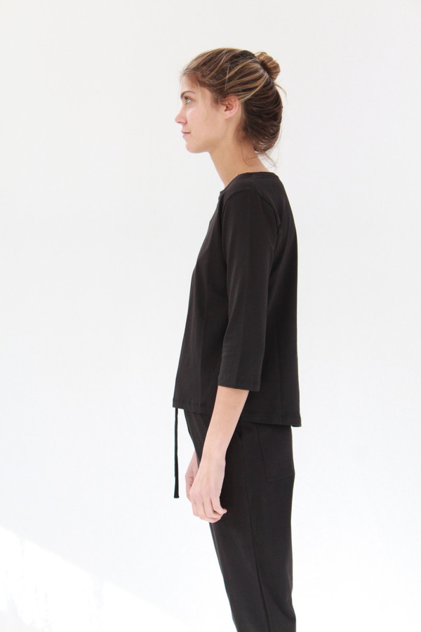 Building Block Boatneck Top Black Building Block Boatneck Top Black