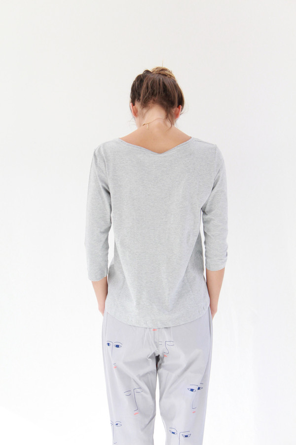 Building Block Boatneck Top Grey Building Block Boatneck Top Grey