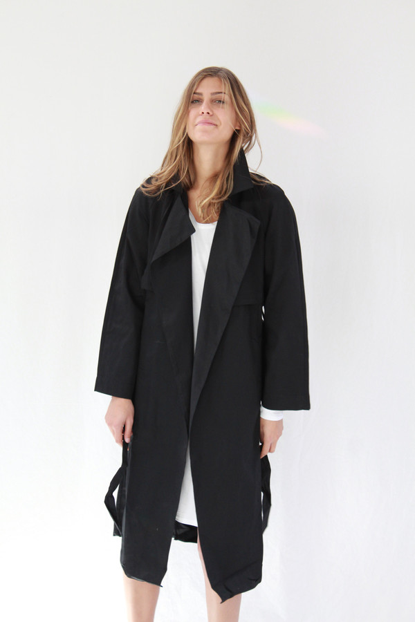 Kowtow Keepsake Trench Coat Black Kowtow Keepsake Trench Coat Black
