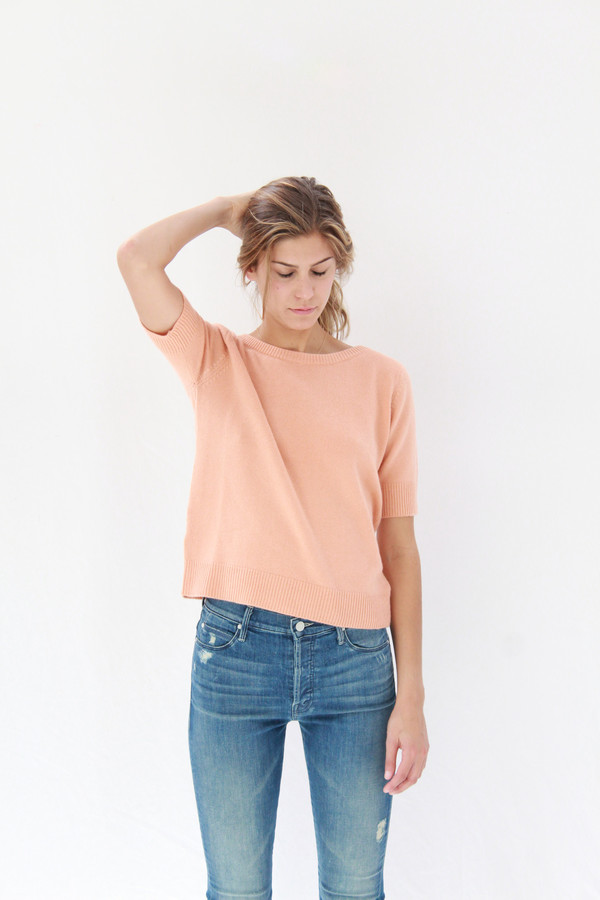 Lina Rennell Cashmere Top Peach Lina Rennell Cashmere Top Peach