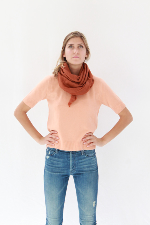 Lina Rennell Cashmere Top Peach Lina Rennell Cashmere Top Peach