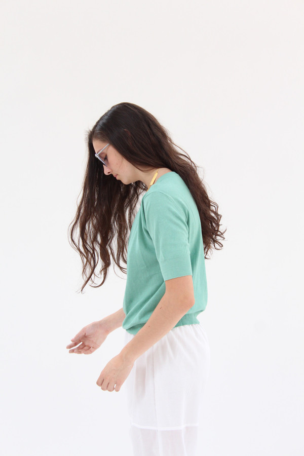 Beklina Cotton Knit Top Jade Beklina Cotton Knit Top Jade