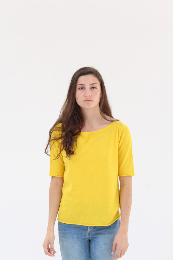 Lina Rennell Knit T Shirt Turmeric Lina Rennell Knit T Shirt Turmeric
