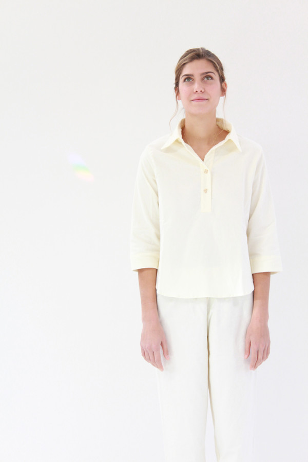 Beklina Organic Cotton Flannel Pajama Set Ivory Beklina Organic Cotton Flannel Pajama Set Ivory