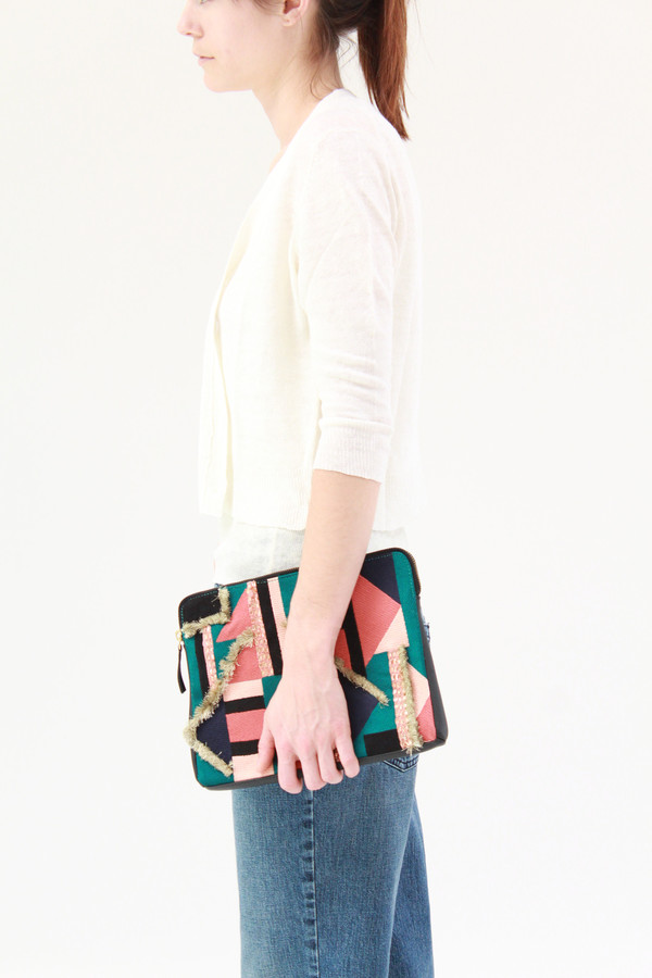Lizzie Fortunato Safari Clutch Tahiti Triangle Lizzie Fortunato Safari Clutch Tahiti Triangle