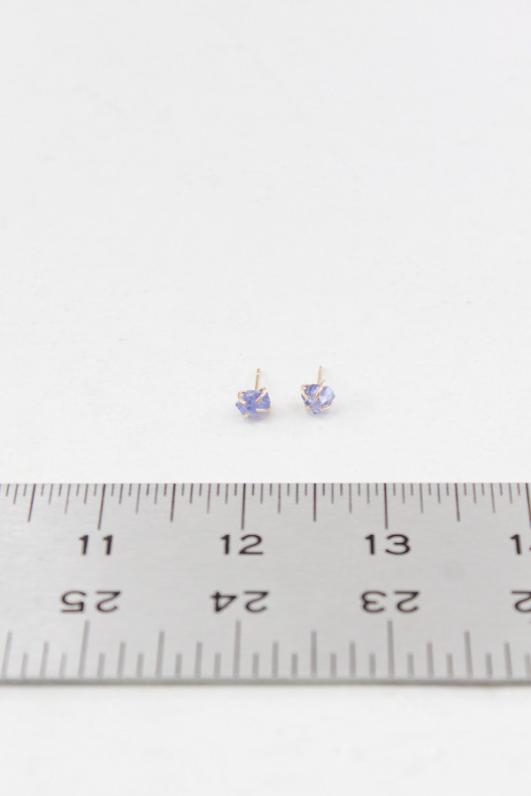 MJM Raw Tanzanite Stud Earrings MJM Raw Tanzanite Stud Earrings