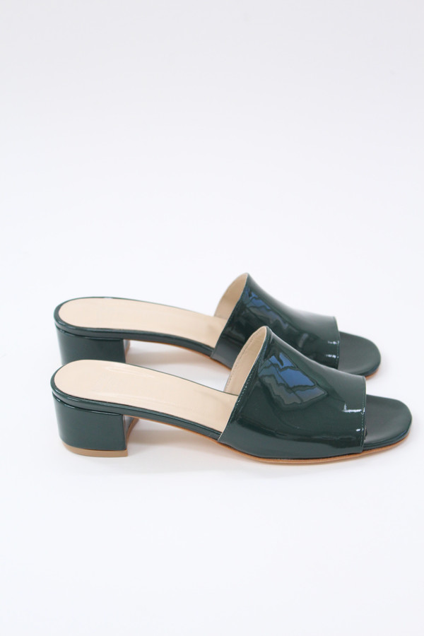 Maryam Nassir Zadeh MNZ Sophie Slide Bottle Green Patent Maryam Nassir Zadeh MNZ Sophie Slide Bottle Green Patent
