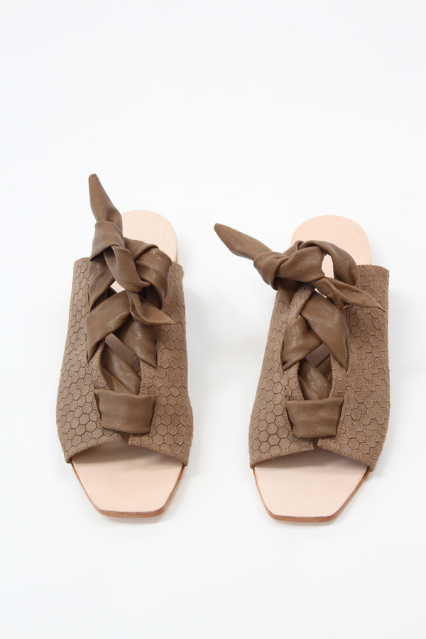 The Palatines Palatines Texo Lace-up Sandal Bark Hex The Palatines Palatines Texo Lace-up Sandal Bark Hex