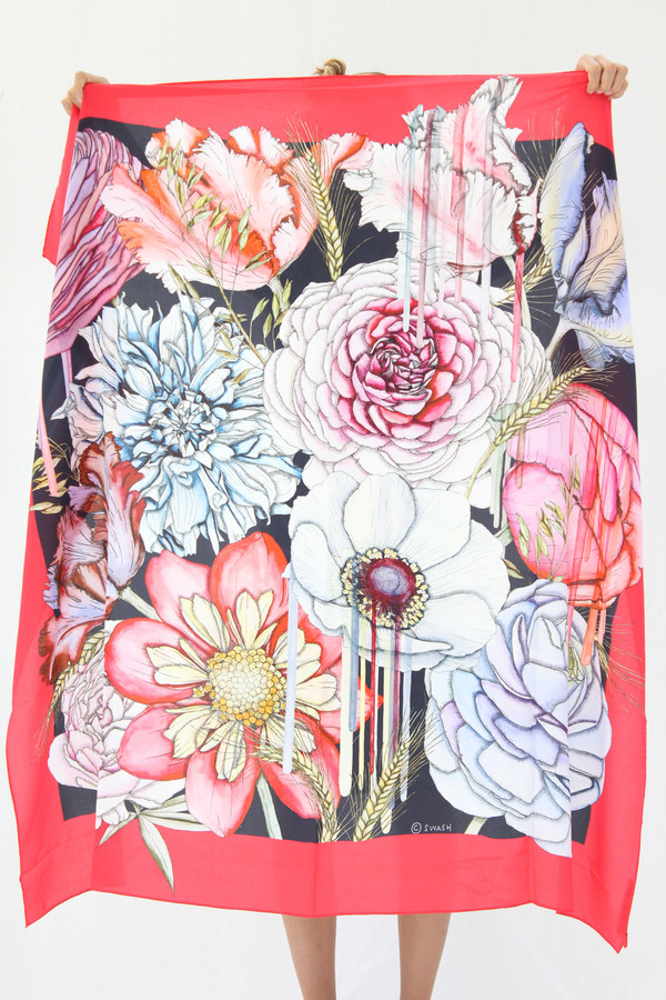 Swash Silk Scarf Morphology Amaranth Swash Silk Scarf Morphology Amaranth