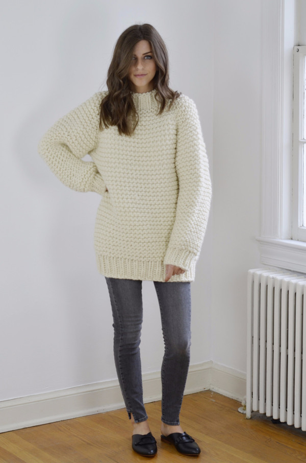I Love Mr. Mittens Wool Boxy Sweater - Cream I Love Mr. Mittens Wool Boxy Sweater - Cream