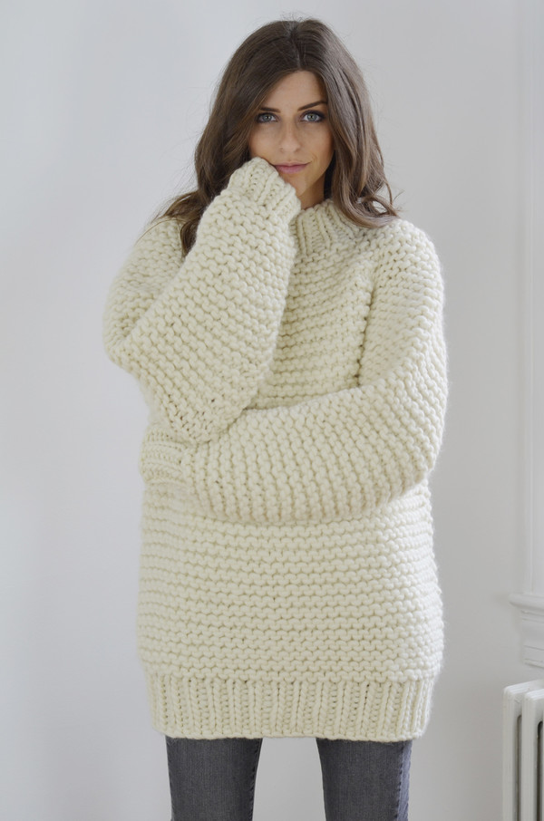 I Love Mr. Mittens Wool Boxy Sweater - Cream I Love Mr. Mittens Wool Boxy Sweater - Cream