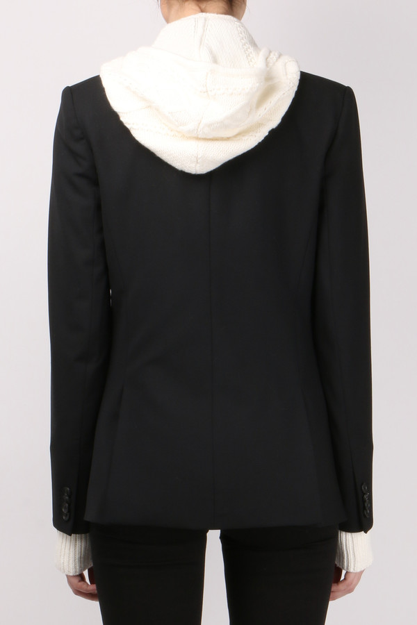 Veronica Beard Embroidered Cable Hoodie Dickey Veronica Beard Embroidered Cable Hoodie Dickey