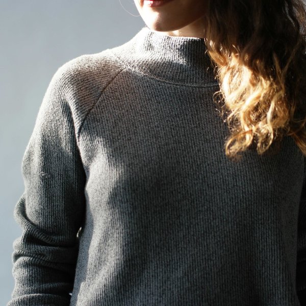 Curator Crop Sweater in Grey Curator Crop Sweater in Grey