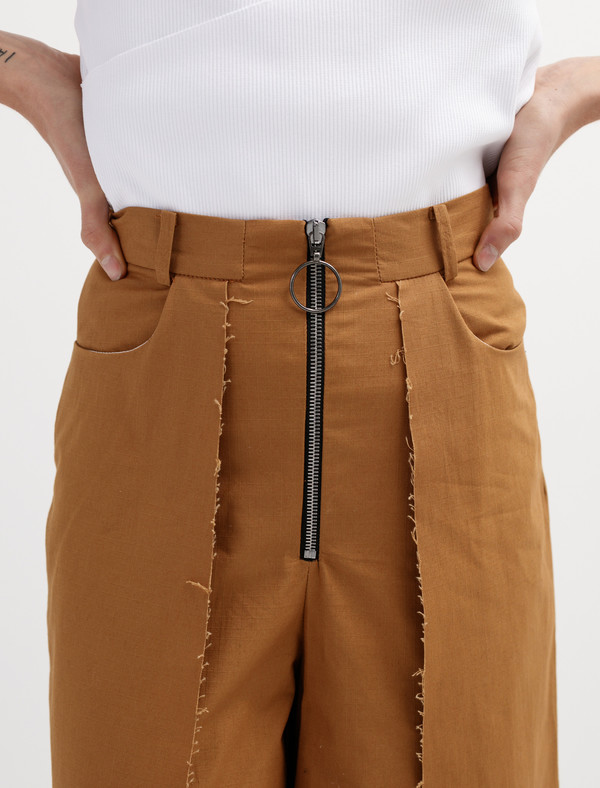 Etienne Deroeux Womens Dora Pants Parachute Brown Etienne Deroeux Womens Dora Pants Parachute Brown