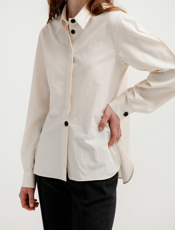 Lemaire Large Sleeve Shirt - Butter Lemaire Large Sleeve Shirt - Butter